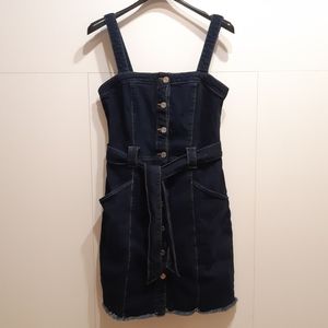 Dynamite button up denim dress dark blue size s
